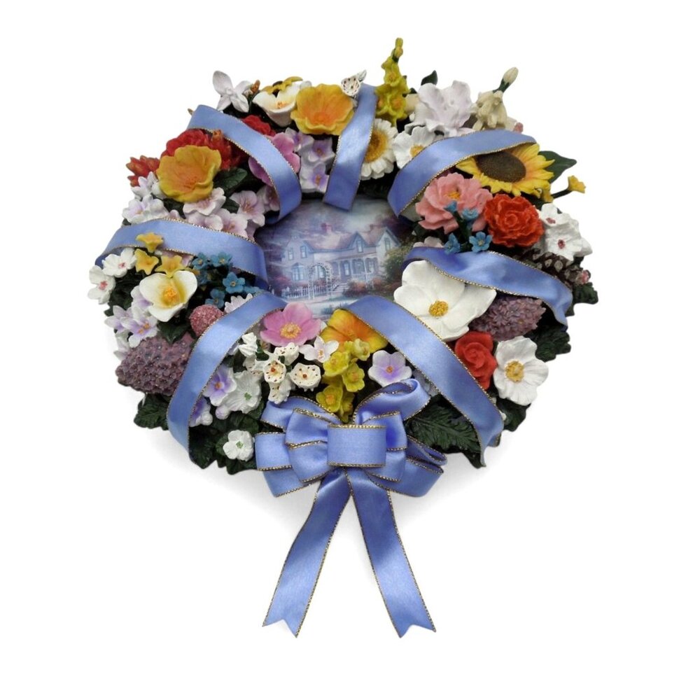 THOMAS KINKADE United Welcome 50 States Wreath Bradford Exchange 12 in